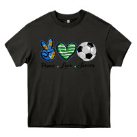 Asphalt peace love soccer Heavy Core Tee - BarkalooDesign
