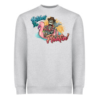 Heather Grey Bitches be floatin' skeleton summer Heavyweight Sweatshirt - NancyCooperArtShop