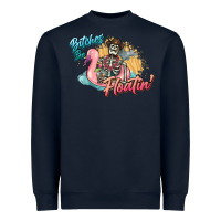 Navy Bitches be floatin' skeleton summer Heavyweight Sweatshirt - NancyCooperArtShop