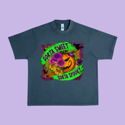 Sorta Sweet Spooky Urban Heavy Tee Designed By Bundleandbundleshop