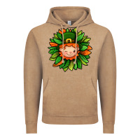 Vintage Coffee St. Patricks Sunflower With Dwarf Vintage Hoodie - BundleAndBundleShop