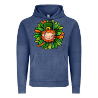 Vintage Denim St. Patricks Sunflower With Dwarf Vintage Hoodie - BundleAndBundleShop