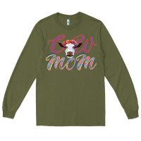 Army Green Cow Mom Long Sleeve Tee - Bettercallsaul