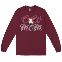 Burgundy Cow Mom Long Sleeve Tee - Bettercallsaul