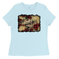 Baby Blue buffalo plaid christmas camouflage glitter background Ladies Tee - Jasminsmagicworld