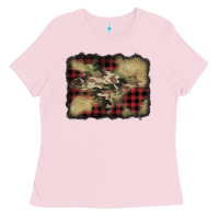 Bubblegum Pink buffalo plaid christmas camouflage glitter background Ladies Tee - Jasminsmagicworld