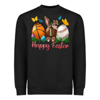 Black Happy Easter sports with butterfly Heavyweight Sweatshirt - NancyCooperArtShop