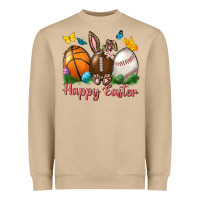 Mushroom Happy Easter sports with butterfly Heavyweight Sweatshirt - NancyCooperArtShop
