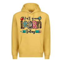 Antique Gold y'all gonna learn today Premium Hoodie - OliviaCreatesArt