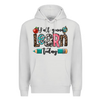 Dove Grey y'all gonna learn today Premium Hoodie - OliviaCreatesArt