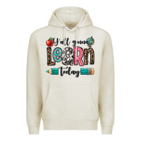 Oatmeal Heather y'all gonna learn today Premium Hoodie - OliviaCreatesArt