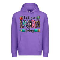 Purple y'all gonna learn today Premium Hoodie - OliviaCreatesArt