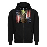 Black usa deer hunting woods Zipper Hoodie - CowGirlArtShop