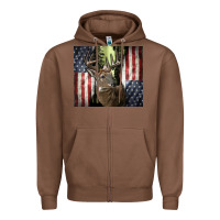 Chestnut usa deer hunting woods Zipper Hoodie - CowGirlArtShop
