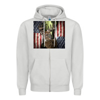 Dove Grey usa deer hunting woods Zipper Hoodie - CowGirlArtShop