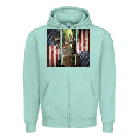 Seafoam usa deer hunting woods Zipper Hoodie - CowGirlArtShop
