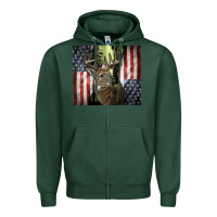 Sports Green usa deer hunting woods Zipper Hoodie - CowGirlArtShop