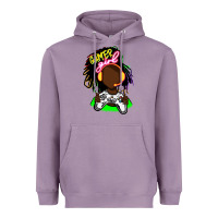 Lavender black gamer girl Heavyweight Hoodie - FaDigitalArtStudio