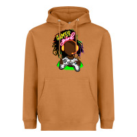 Meerkat black gamer girl Heavyweight Hoodie - FaDigitalArtStudio