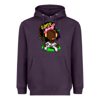 Plum black gamer girl Heavyweight Hoodie - FaDigitalArtStudio