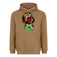 Toasted Coconut black gamer girl Heavyweight Hoodie - FaDigitalArtStudio
