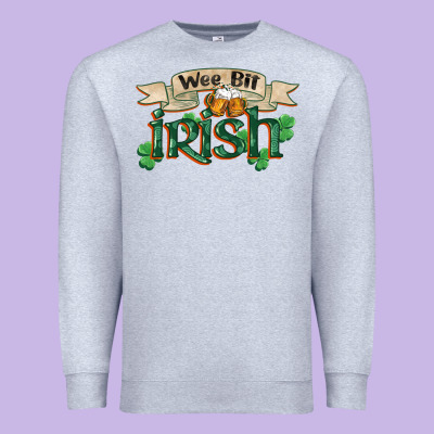 Wee Bit Irish St Patricks Day Premium Sweatshirt Designed By Fadigitalartstudio