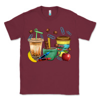 Burgundy School Boy Coffee Cup Bbs Classic Tee - BundleAndBundleShop