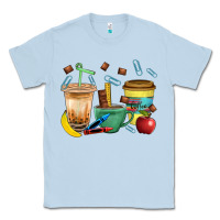 Dusty Blue School Boy Coffee Cup Bbs Classic Tee - BundleAndBundleShop