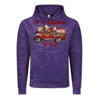 Cloud Purple it's christmas y'all truck with farm animals Vintage Hoodie - RanaPortraitStore