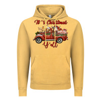 Vintage Mustard it's christmas y'all truck with farm animals Vintage Hoodie - RanaPortraitStore
