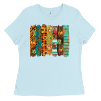 Baby Blue thanksgiving brushstroke Ladies Tee - BarkalooDesign