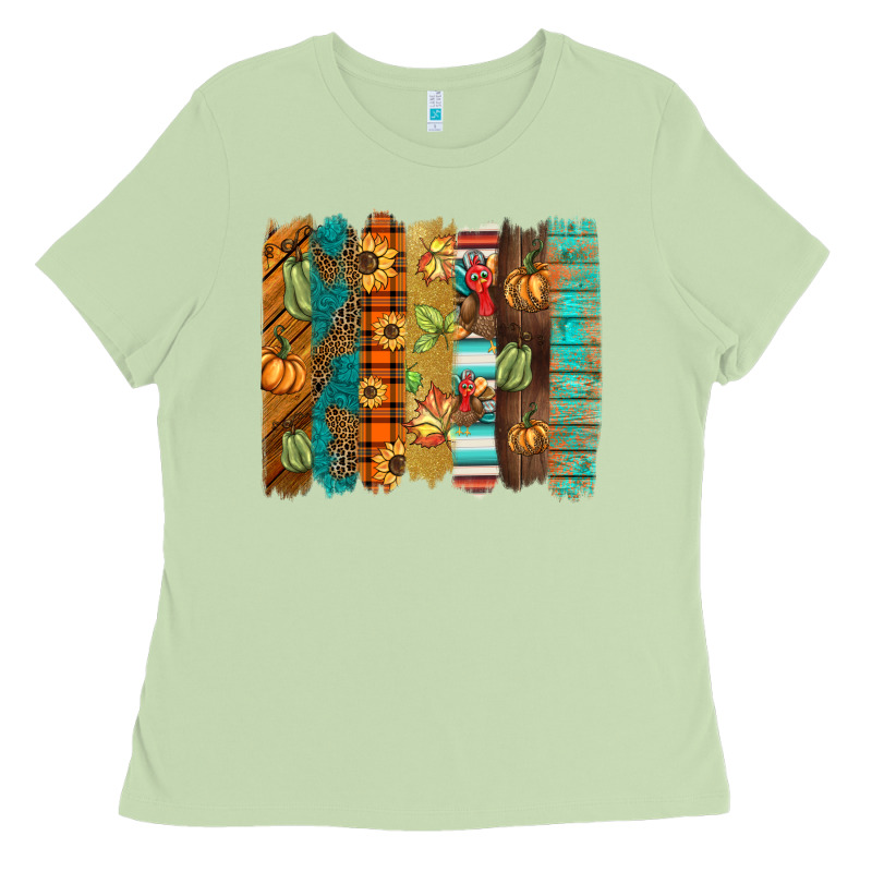 Thanksgiving Brushstroke Ladies Tee by BarkalooDesign | Teevron