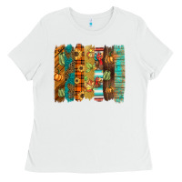 White thanksgiving brushstroke Ladies Tee - BarkalooDesign
