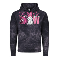 Pink Let It Snow With Cute Snowman Vintage Hoodie | Teevron