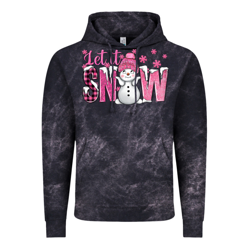 Pink Let It Snow With Cute Snowman Vintage Hoodie by BundleAndBundleShop | Teevron