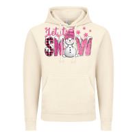 Vintage Artic Pink Let It Snow With Cute Snowman Vintage Hoodie - BundleAndBundleShop
