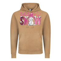 Vintage Camel Pink Let It Snow With Cute Snowman Vintage Hoodie - BundleAndBundleShop