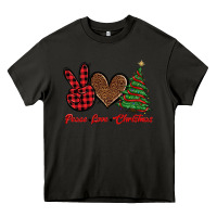 Asphalt peace love christmas Heavy Core Tee - BarkalooDesign