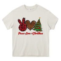 Peace Love Christmas Heavy Core Tee | Teevron