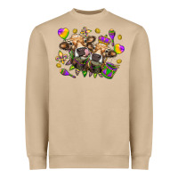 Mushroom Mardi Gras heifers Heavyweight Sweatshirt - NancyCooperArtShop