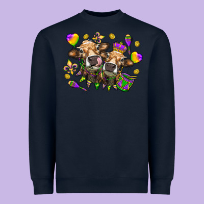 Mardi Gras Heifers Heavyweight Sweatshirt Designed By Nancycooperartshop