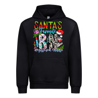 Black Santa's Favorite RN Registered Nurse Urban Hoodie - CowhideDigitalArt
