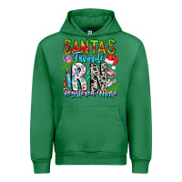 Emerald Santa's Favorite RN Registered Nurse Urban Hoodie - CowhideDigitalArt