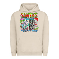 Pigment French Oak Santa's Favorite RN Registered Nurse Urban Hoodie - CowhideDigitalArt