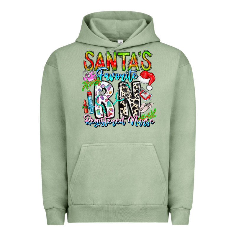 Santa's Favorite Rn Registered Nurse Urban Hoodie by CowhideDigitalArt | Teevron