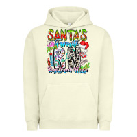 Pigment Pistachio Santa's Favorite RN Registered Nurse Urban Hoodie - CowhideDigitalArt