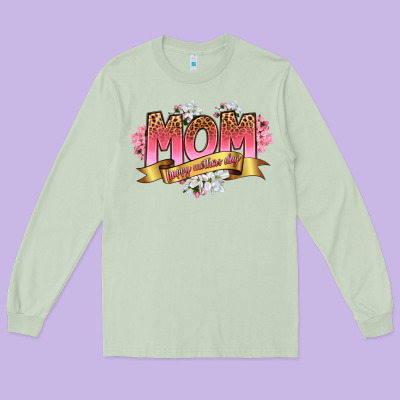 Mom Happy Mothers Day Long Sleeve Tee Designed By Ranaportraitstore