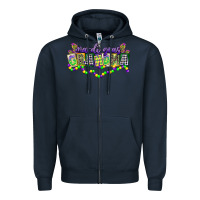 Navy mardi gras grandma Zipper Hoodie - CowGirlArtShop