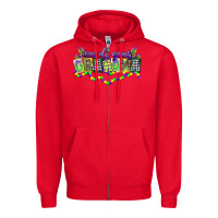 Red mardi gras grandma Zipper Hoodie - CowGirlArtShop