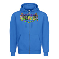 True Royal mardi gras grandma Zipper Hoodie - CowGirlArtShop